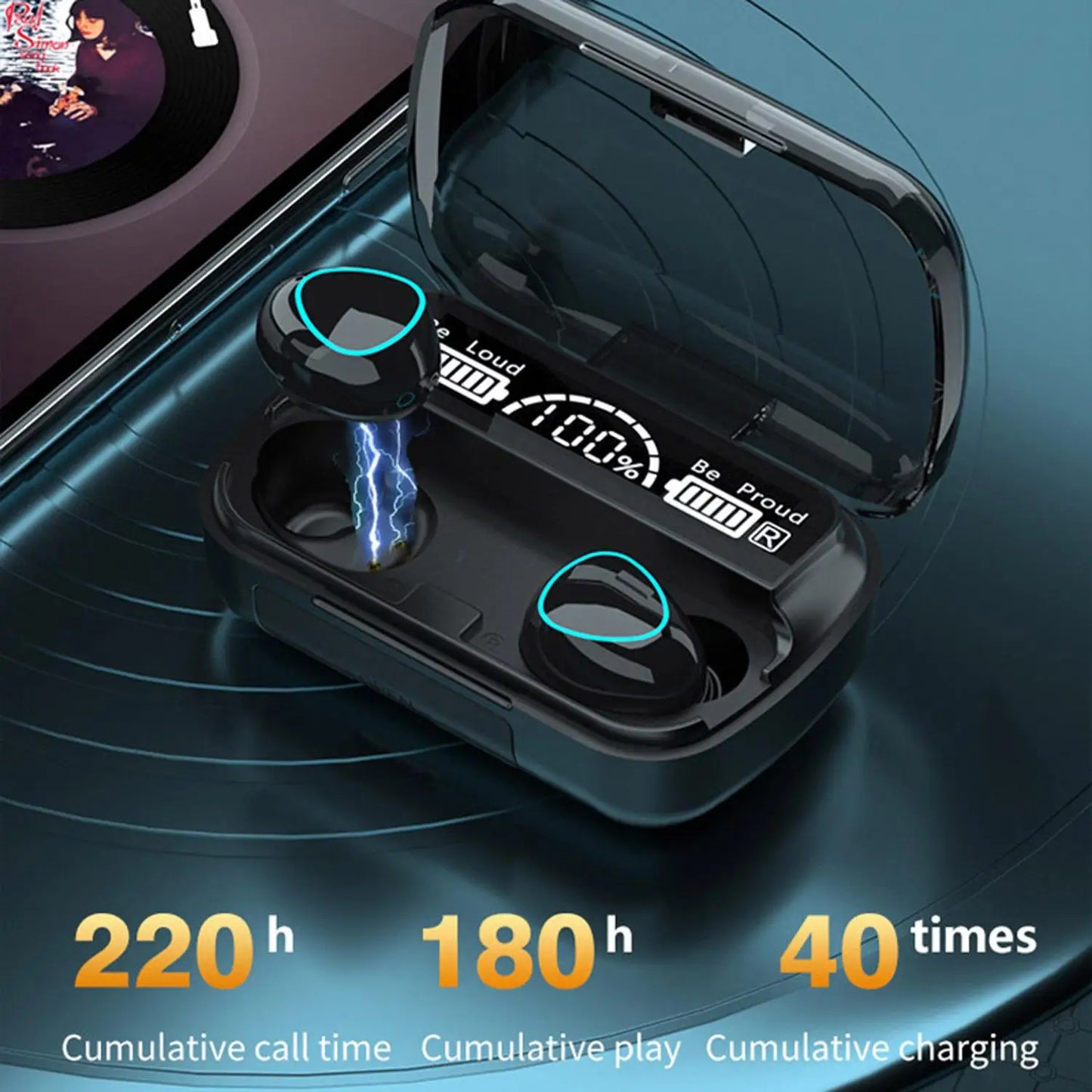 Experience Superior Sound with TWS M10 Wireless Bluetooth Headphones - 9D Stereo In-Ear Sports Earbuds with 3500mAh Charging Case and LED Display