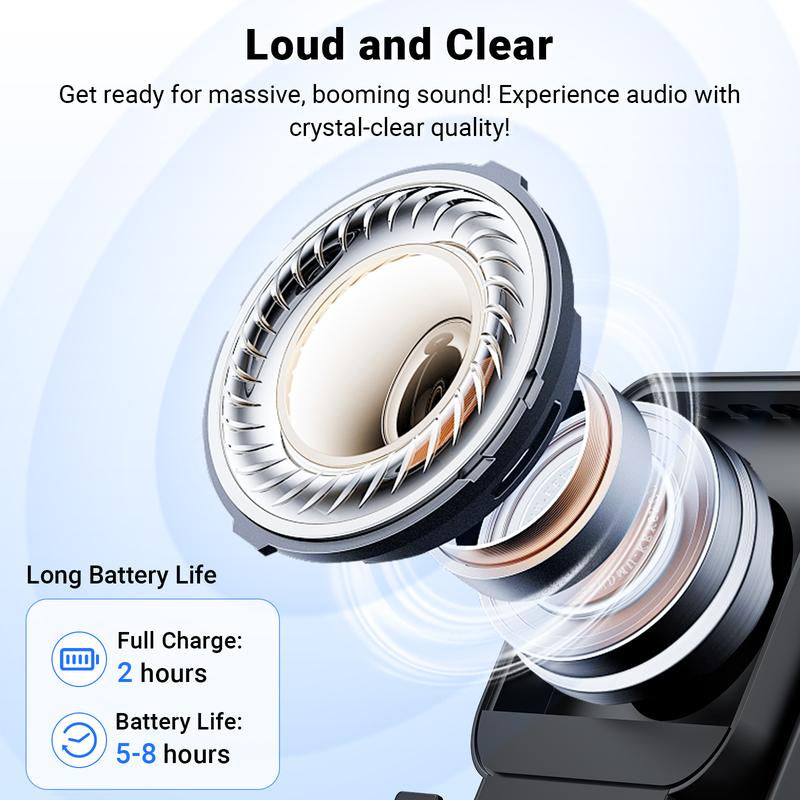 Revolutionary 5-in-1 Wireless Induction Speaker Stand with 3500mAh Power Bank and 360° Adjustable Design - Perfect for Music Lovers and Tech Enthusiasts