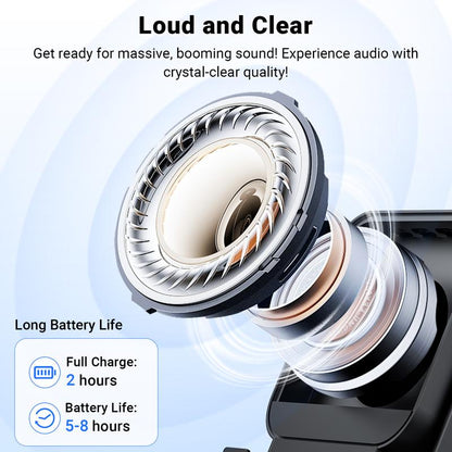 Revolutionary 5-in-1 Wireless Induction Speaker Stand with 3500mAh Power Bank and 360° Adjustable Design - Perfect for Music Lovers and Tech Enthusiasts