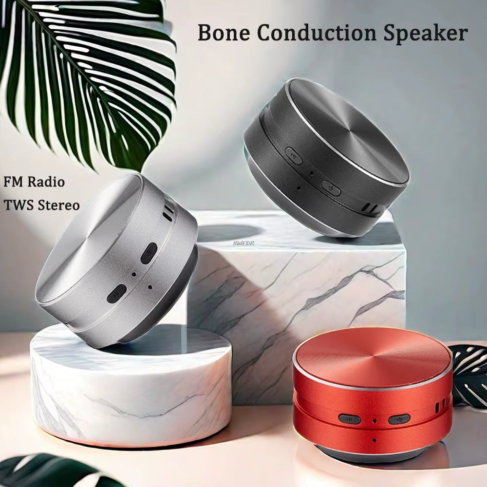 Experience Unmatched Sound with the Mini Bone Conduction Bluetooth Speaker - Your Portable FM Radio and TWS Stereo Solution!