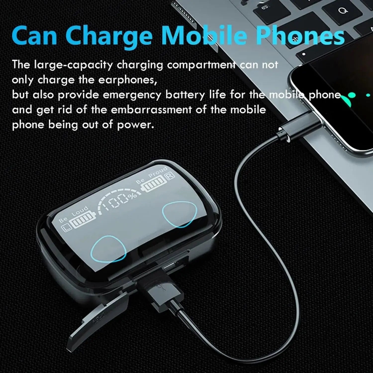 Experience Superior Sound with TWS M10 Wireless Bluetooth Headphones - 9D Stereo In-Ear Sports Earbuds with 3500mAh Charging Case and LED Display