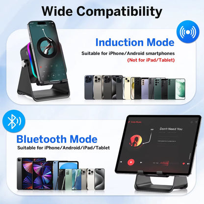 Transform Your Sound Experience with the 5-in-1 Auto-Induction Wireless Speaker – Featuring 8 RGB Light Modes and HIFI Sound for Ultimate Portability!