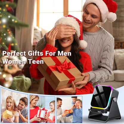 Revolutionary 5-in-1 Wireless Induction Speaker Stand with 3500mAh Power Bank and 360° Adjustable Design - Perfect for Music Lovers and Tech Enthusiasts