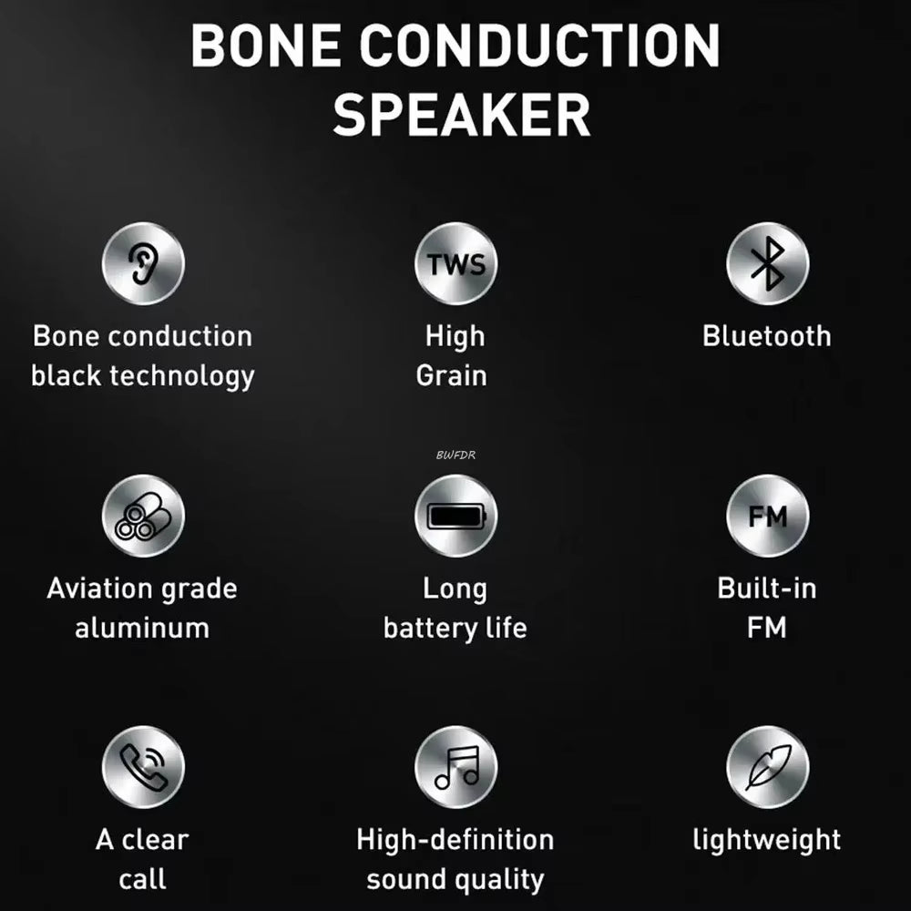 Experience Unmatched Sound with the Mini Bone Conduction Bluetooth Speaker - Your Portable FM Radio and TWS Stereo Solution!